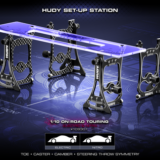 Hudy HUD109351  Hudy Set-up Station & Set-up Tools + Carrying Bag for 1/10 Touring Cars