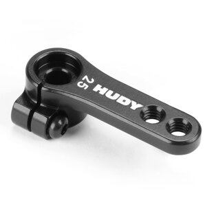 Hudy HUD293413  Offset Aluminum Clamp Servo Horn - Futaba, Savox 25T - 2-Hole