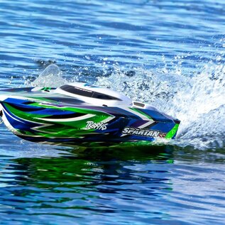 Traxxas TRA103076-4 Green Spartan Brushless 36" Self Righting Boat RTR