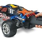 Traxxas TRA44096-3-BLUE  Silver / Blue Nitro Rustler w/ TSM RTR