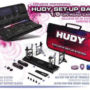 Hudy HUD108056 Complete Set of Set-up Tools + Carrying Bag - For 1/8 On-road Cars