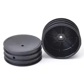 Schumacher U4367  Black 1/10 Buggy Front 2WD Wheels 12mm Hex (2)
