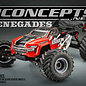 J Concepts JCO3085-40910  Yellow  Renegades Tires Pre-mounted Wheels on Silver Wheels for E-Revo 2.0, Kraton (2)