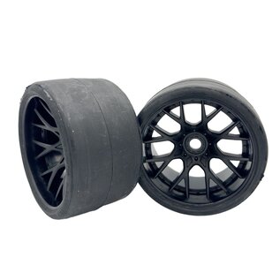 SWEEP C1003B  MT VHT Crusher Belted Tires preglued on WHD Black wheel (2)