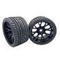 SWEEP C1001B  Black Road Crusher Monster Truck 17mm Belted Tire (2)