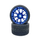 SWEEP C1001BC  Blue Road Crusher Monster Truck 17mm Belted Tire (2)