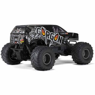Arrma ARA3230SKT1 GORGON Black 4X2 MEGA 550 Brushed Monster Truck RTA Kit w/ Battery