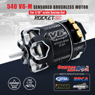 Surpass Hobby USA SP-054006-15-25.5  Rocket-RC V6M SPEC 25.5T Lightweight Sensored Brushless Motor