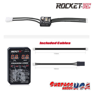 Surpass Hobby USA SP-500001-21 Rocket-RC (Kiwami) PRO V2 Mini28 30A Sensored ESC w/ Program Card (Black)