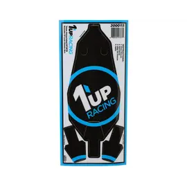 1UP Racing 1UP300015  RC10B7 Carbon Stacked 1UP Logo Reusable Chassis Protector Sheet