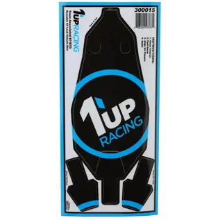 1UP Racing 1UP300015  RC10B7 Carbon Stacked 1UP Logo Reusable Chassis Protector Sheet