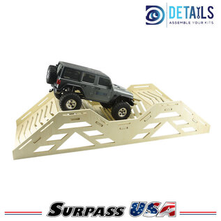 Surpass Hobby USA DTTL01009 Hobby Details High Density RC Crawler Wood Trail Rolling Hill Bridge (E Style)