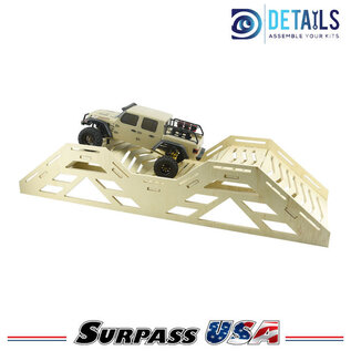 Surpass Hobby USA DTTL01009 Hobby Details High Density RC Crawler Wood Trail Rolling Hill Bridge (E Style)