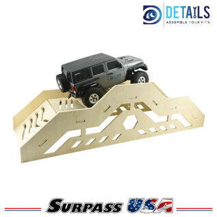 Surpass Hobby USA DTTL01010 Hobby Details High Density RC Crawler Wood Trail Mountain Bridge (F Style)