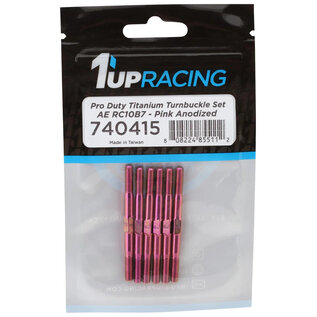 1UP Racing 1UP740415  RC10B7 Pink Pro Duty Titanium Turnbuckle Set