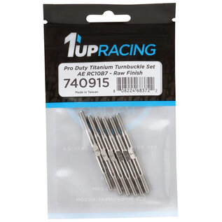 1UP Racing 1UP740915  RC10B7 Raw Silver Nitride Pro Duty Titanium Turnbuckle Set