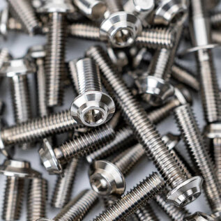 1UP Racing 1UP710916 1UP Racing RC10B7/RC10B7D Pro Duty Titanium Upper Screw Set (Raw Silver)(73)