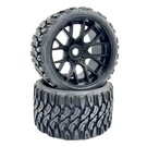SWEEP C1002B  Black Terrain Crusher Monster Truck 17mm Belted Tire