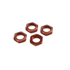 Kyosho KYOIFW472R  Wheel Nut (Red/4pcs/for Serration) IFW472R