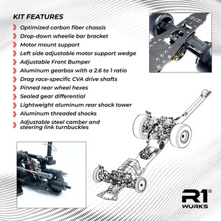 R1wurks R1-990960  R1WURKS DC1.2 Drag Car Kit