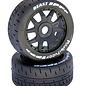 Power Hobby PHBPHT2401SB 1/8 GT Beast Belted Mounted Tires, Soft Compound, 17mm Black Wheels