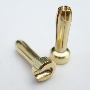 TQ Wire TQW2505 4mm HD Male Bullets (Charger Side, pr.) Gold