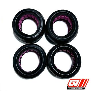 Quasi Speed QS-1614 Quasi Speed Set of 4 Low Pin Tires with Inserts (Fronts & Rears)