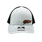 EXALT EXA105  Exalt Gray/Black Snap Flex Hat w Leather Patch