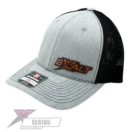 EXALT EXA105  Exalt Gray/Black Snap Flex Hat w Leather Patch