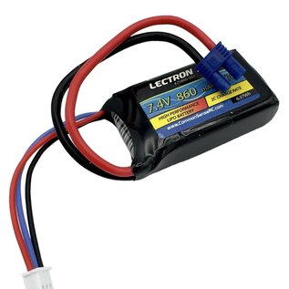 Lectron Pro 2S860-502  7.4V 860mAh 50C Lipo Battery with EC2 Connector for Losi Mini T