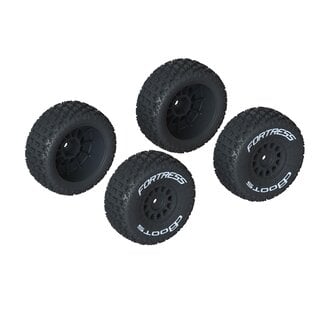 Arrma ARA550117  	dBoots 'FORTRESS' Tire Set Glued (Black) (2) for MOJAVE GROM