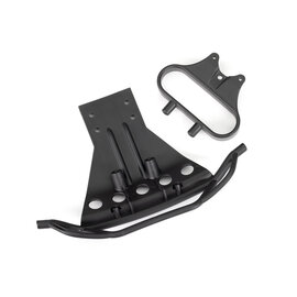 Traxxas TRA5835X  Black Front Bumper & Bumper Mounts: Slash 2wd