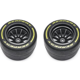 Serpent SER302060  Wheel/Tyre Set Rear MEDIUM (2) F190