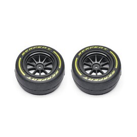 Serpent SER302059 Wheel/Tyre Set Front MEDIUM (2) F190