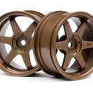 HPI HPI3848 TE37 Wheel, 26mm, Bronze, 6mm Offset, Fits 26mm Tire (2)