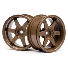 HPI HPI3848 TE37 Wheel, 26mm, Bronze, 6mm Offset, Fits 26mm Tire (2)