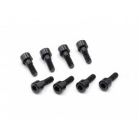 RocheRC USA ROC-510065  Roche M2.5x8mm Cap Head Wheel Screw, Black, 8 pcs