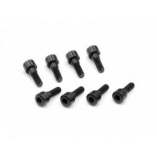 RocheRC USA ROC-510065  Roche M2.5x8mm Cap Head Wheel Screw, Black, 8 pcs