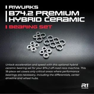 R1wurks R1-900077 (B74.2 Series) Premium Hybrid Ceramic Bearing Set 18PCS
