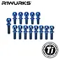 R1wurks R1-900092  Blue Titanium (B74 Series) Turnbuckle Ball Stud Set, 14pcs