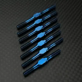 R1wurks R1-900108-1 Blue B74 Titanium Turnbuckle Set, M3.5