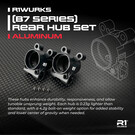 R1wurks R1-900101 R1WURKS B7 / B84 Series  Rear Hub Set, Aluminum