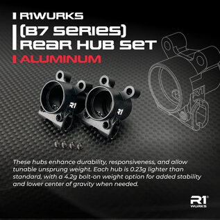 R1wurks R1-900101 R1WURKS B7 / B84 Series  Rear Hub Set, Aluminum