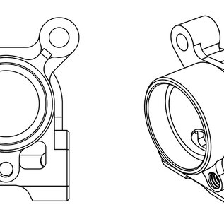 R1wurks R1-900101 R1WURKS B7 / B84 Series  Rear Hub Set, Aluminum