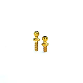 R1wurks R1-900094-2 (B7 Series) Titanium Steering Link Ballstud Set, 2pcs Gold