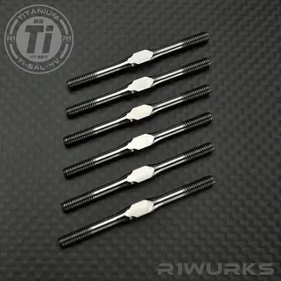 R1wurks R1-900105 (B7 Series) Titanium Turnbuckle Set, M3.5 Silver