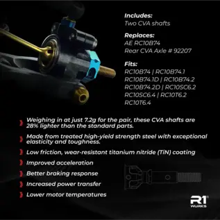 R1wurks R1-900004 (B74 Series) Lightweight Rear CVA Axle