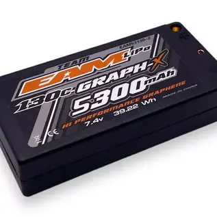 Team EA Motorsports EAM53130-2  2S 7.4v 5300mAh 130C Shorty LiPo w/ 5mm Bullets