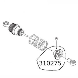 RocheRC USA ROC-310275 Rapide Aluminum DVS-W2 Shock Spring Retainer (2mm offset)