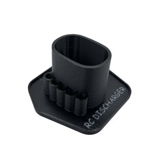 RC DISCHARGER RCD-ESH-DWPT-BLK  Black Electric Screwdriver Dewalt Gyroscopic Holder with Parts Tray
